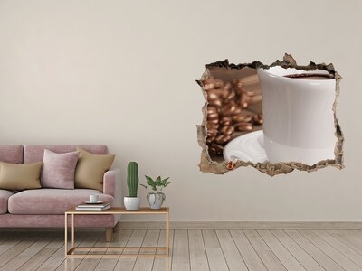 Hole wall sticker Cup of coffee