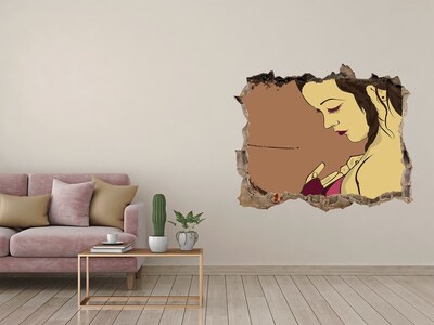 Hole in the wall sticker Geisha