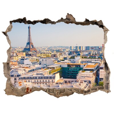 Hole in the wall sticker View of Paris