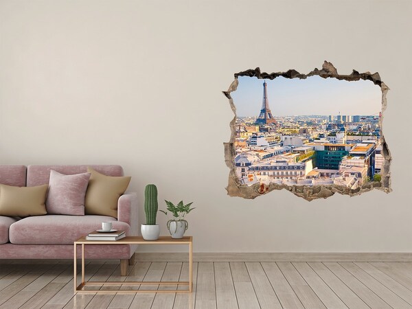 Hole in the wall sticker View of Paris