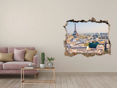 Hole in the wall sticker View of Paris