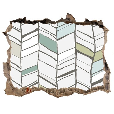 3D wall hole wallpaper Scandinavian-style interior