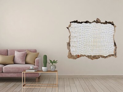 Hole in the wall decal Crocodile skin