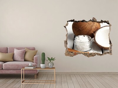 3D wall hole wallpaper Coconut oil