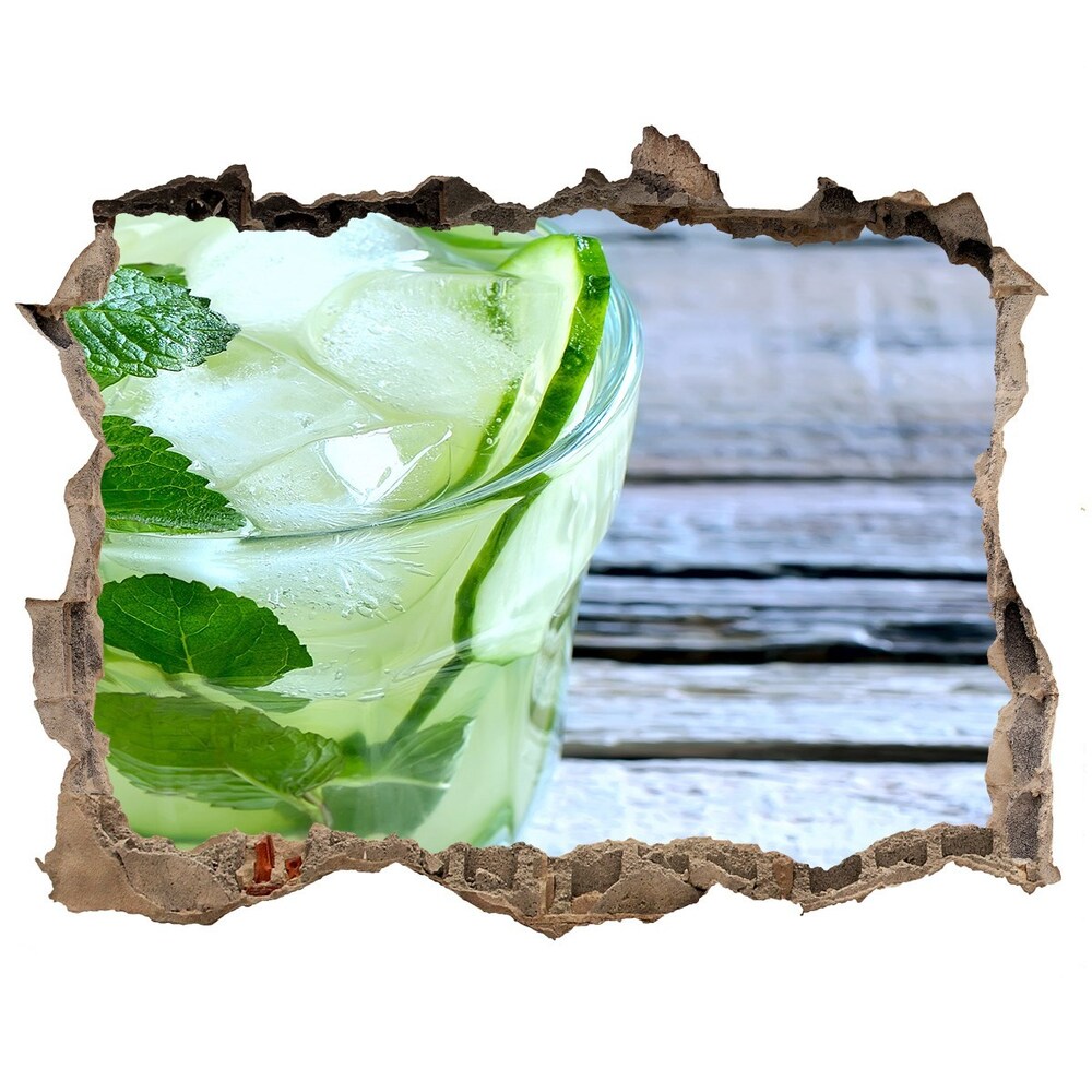 Hole wall sticker Cucumber water