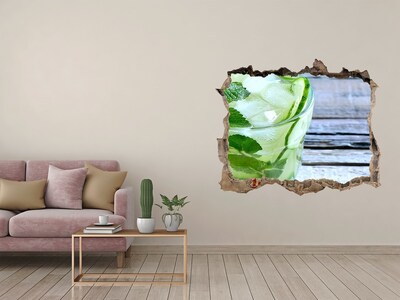 Hole wall sticker Cucumber water