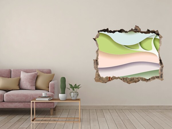 Hole in the wall sticker A broken wall overlooking the landscape