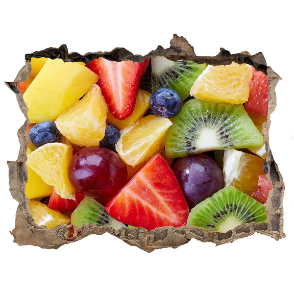 Hole wall sticker Fruit paradise in concrete