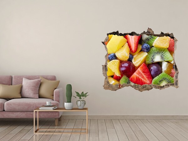 Hole wall sticker Fruit paradise in concrete