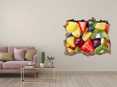 Hole wall sticker Fruit paradise in concrete