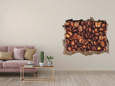 Hole wall sticker Coffee in concrete