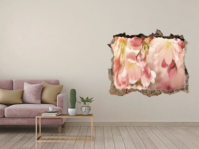 Hole wall sticker A floral dream in concrete