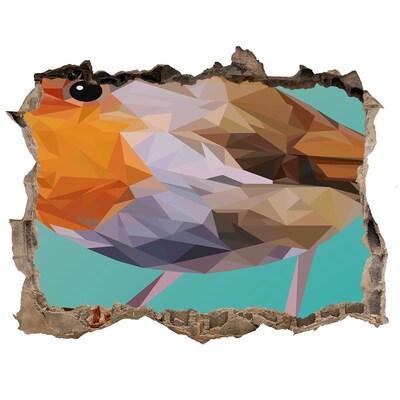 Hole in the wall decal Bird in a hole in the wall