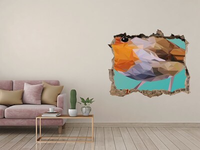 Hole in the wall decal Bird in a hole in the wall