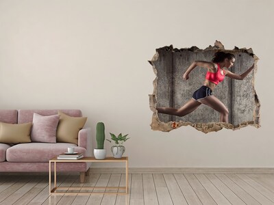 Hole in the wall sticker Running