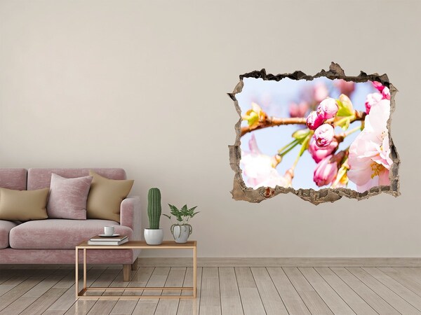 Hole in the wall decal Cherry blossoms in spring