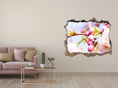 Hole in the wall decal Cherry blossoms in spring