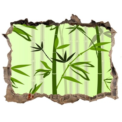 Hole in the wall decal Green bamboo forest