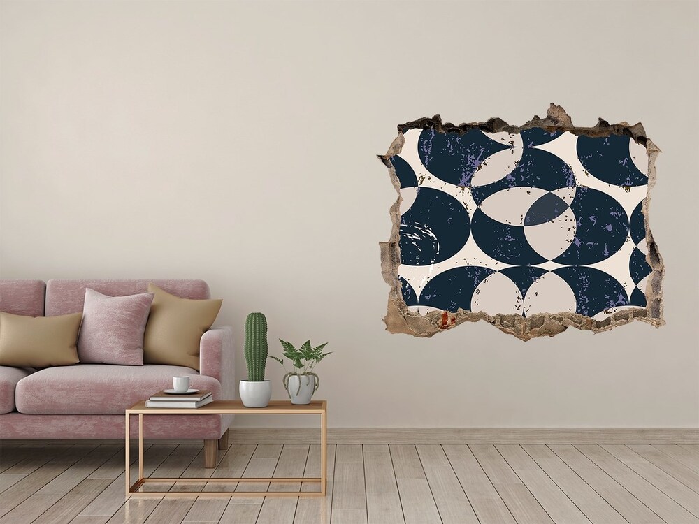 Hole in the wall decal Geometric background