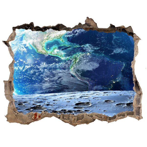 Hole in the wall decal Planet Earth