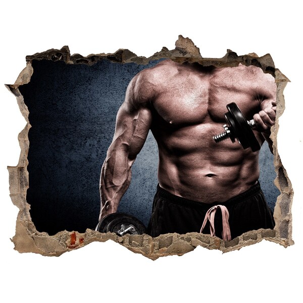 Hole in the wall sticker The actuator in action