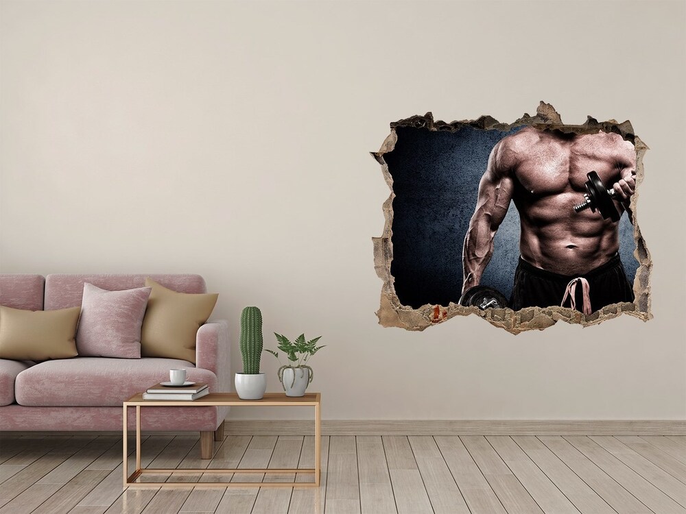 Hole in the wall sticker Muscle structure