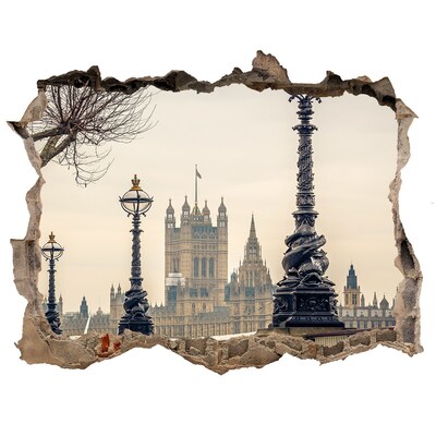 Hole in the wall sticker London in autumn