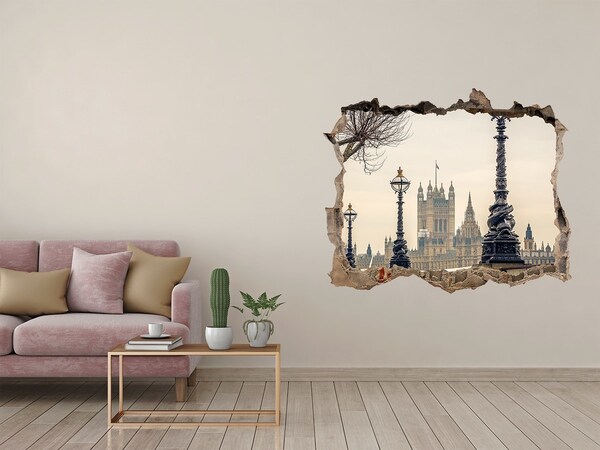 Hole in the wall sticker View of London