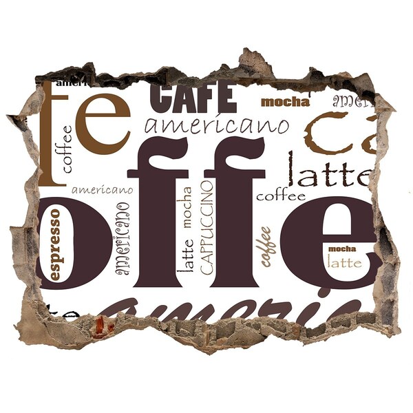 Hole in the wall decal Coffee oasis