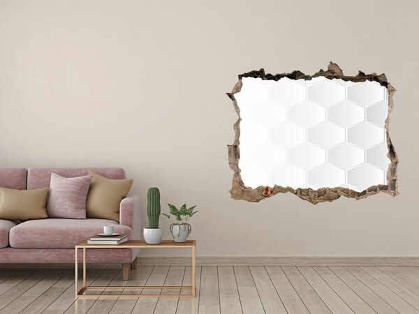 Hole wall sticker Background hexagon