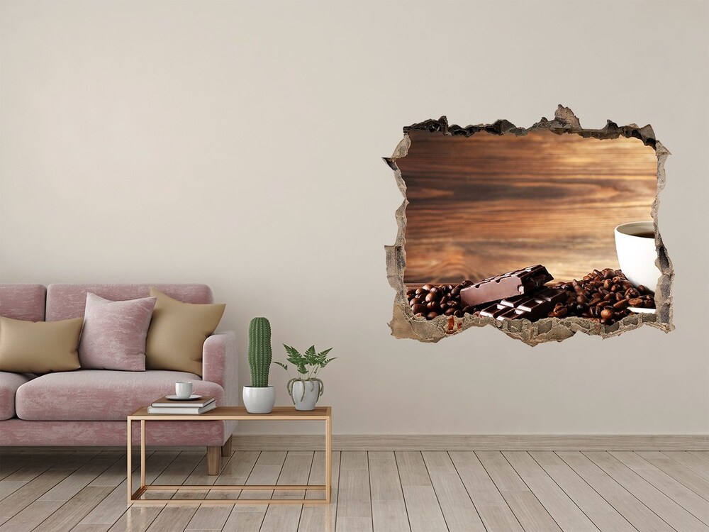 Hole in the wall sticker Coffee and chocolate