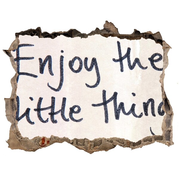 3D wall hole A damaged wall with an inscription