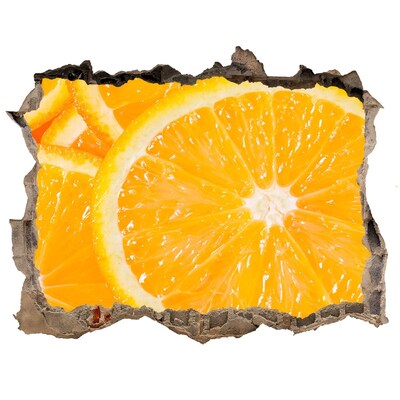 Hole wall sticker Slices of orange