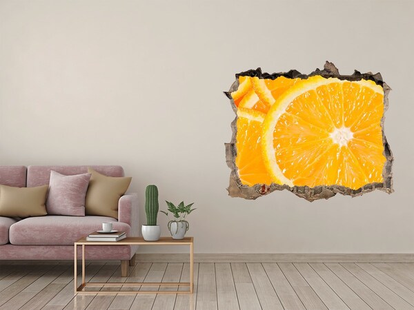 Hole wall sticker Juicy Orange in a Hole in the Wall
