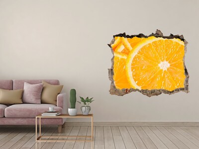 Hole wall sticker Juicy Orange in a Hole in the Wall