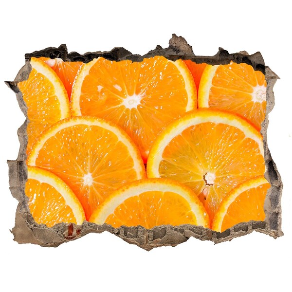 Hole wall sticker Sunny oranges