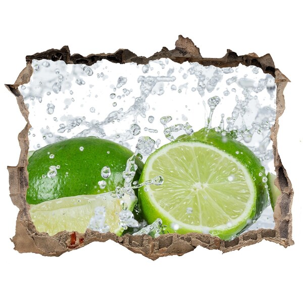 Hole in the wall sticker Lemons in a Water Explosion