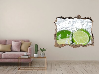 Hole in the wall sticker Lemons in a Water Explosion