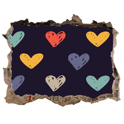 Hole wall sticker Heart on the wall