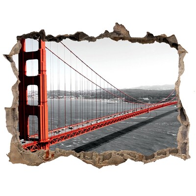 Hole in the wall sticker San Francisco bridge