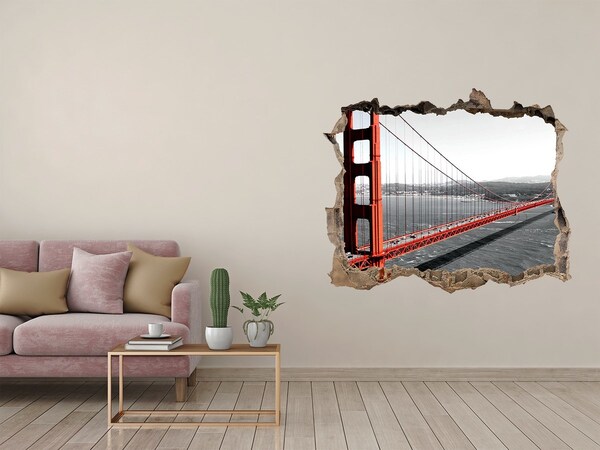 Hole in the wall sticker San Francisco bridge