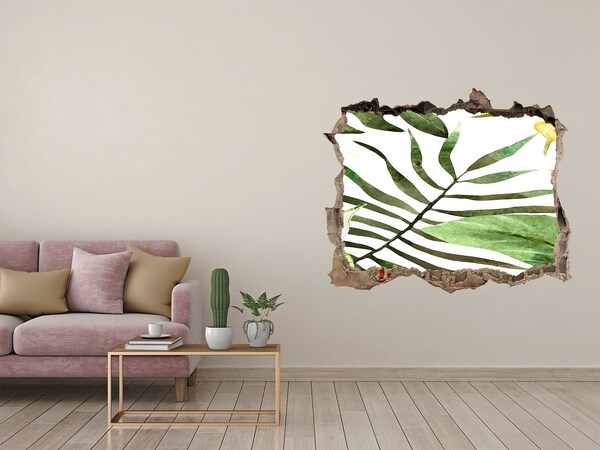 Hole wall sticker Tropical flowers