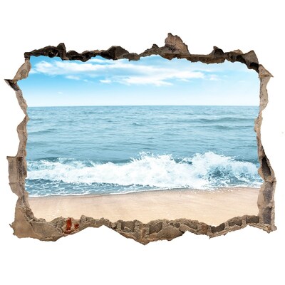 Hole in the wall decal View of the sea beach