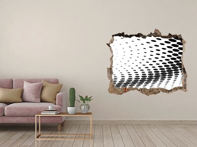 Hole in the wall decal Geometric background