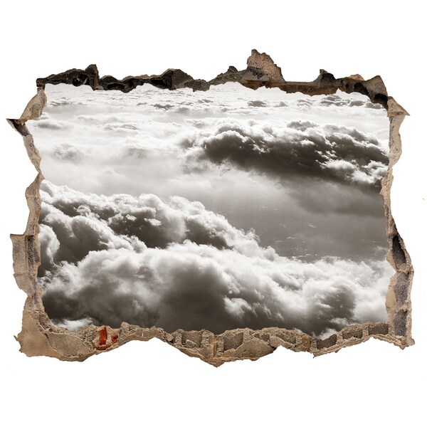 Hole in the wall sticker View of the clouds