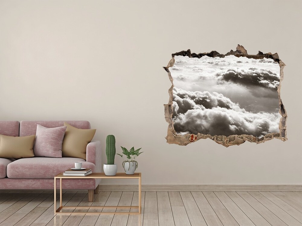 Hole in the wall sticker Bird's flight clouds