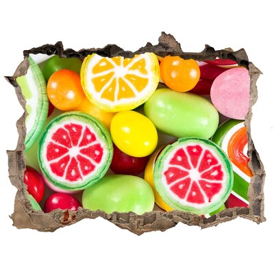 Hole in the wall sticker Sweet candy paradise