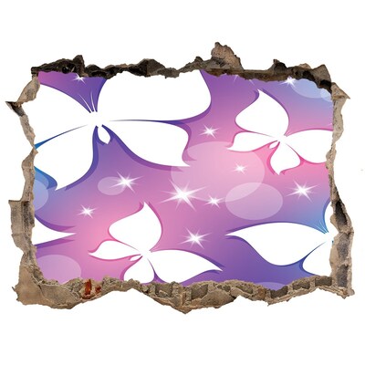 Hole wall sticker Butterfly sticker