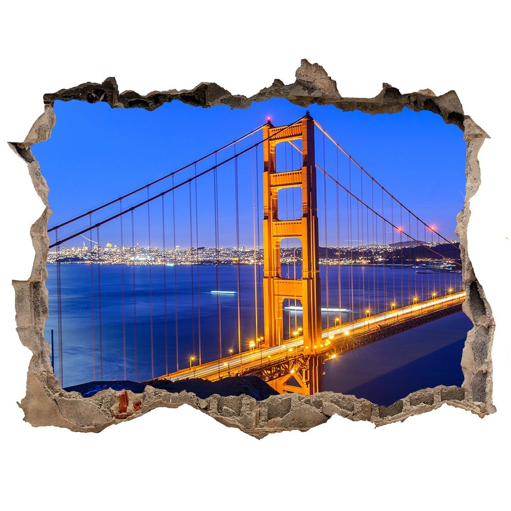 Hole in the wall sticker San Francisco bridge