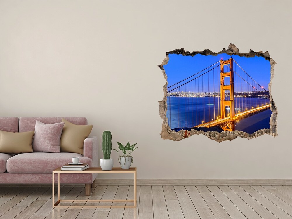 Hole in the wall sticker San Francisco bridge